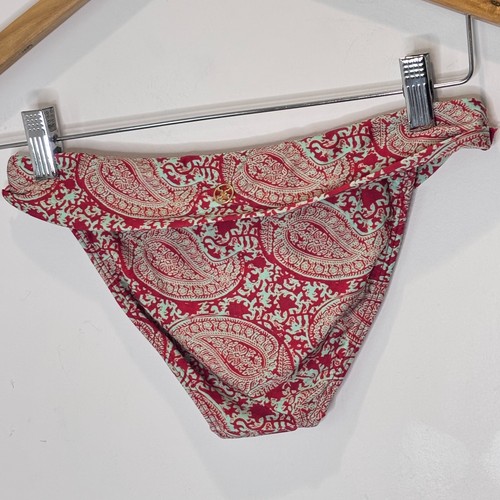 VIX PAULA HERMANNY Classic Paisley Bikini Bottom Gold Finish XS NEW no tag - Picture 2 of 15