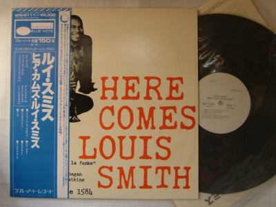 PROMO WHITE LABEL / LOUIS SMITH HERE COMES / BLUE NOTE KING WITH OBI