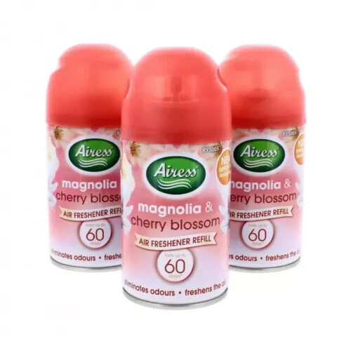 6 x Lattine Ricarica Spray Deodorante Automatico 250ml Ciascuna Lunga Durata Casa Ufficio - Foto 7 di 16