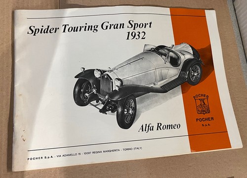 Spider Touring Gran Sport Alfa Romeo 1:8 Scale Plastic Model Car Kit Pocher - Picture 6 of 10