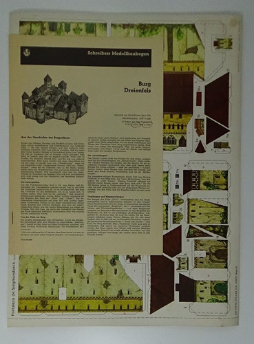 Schreibers Modellbaubogen Burg Dreienfels Schloss Papiermodellbausatz #A