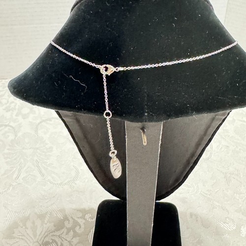 AVON President’s Club 2009 Drop Pendant Pink Blue Necklace Chain Crystal Flowers - Picture 4 of 12