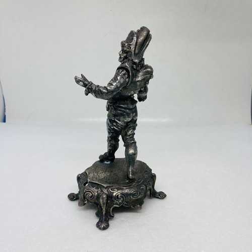 Very Rare Bronze Harlequin Statue Jester Clown 7” Art Decor Tabletop Figurine 34 - Picture 4 of 15