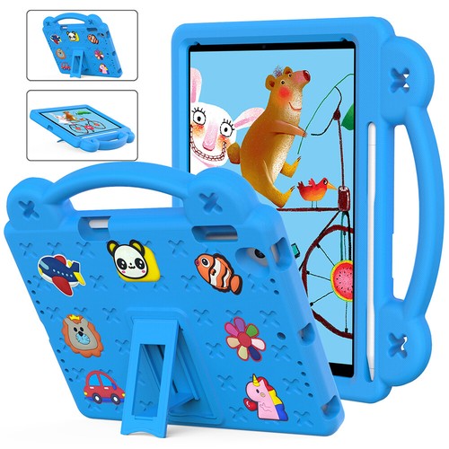 For iPad 7th 8th 9th 10th 11th Generation A16 Kids Friendly EVA Stand Case Cover - Picture 14 of 30