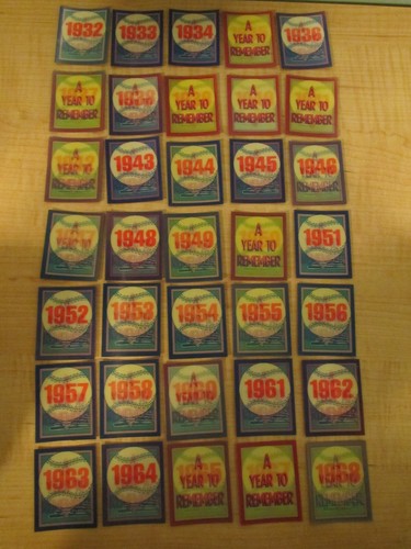 1989 Score Baseball A Year To Remember Trivia Cards Near Complete Set 51/56 - Picture 2 of 5