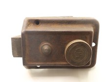 Antique Union Cast Iron Door Lock – Latch Turn Knob, Keyless Rustic Lock