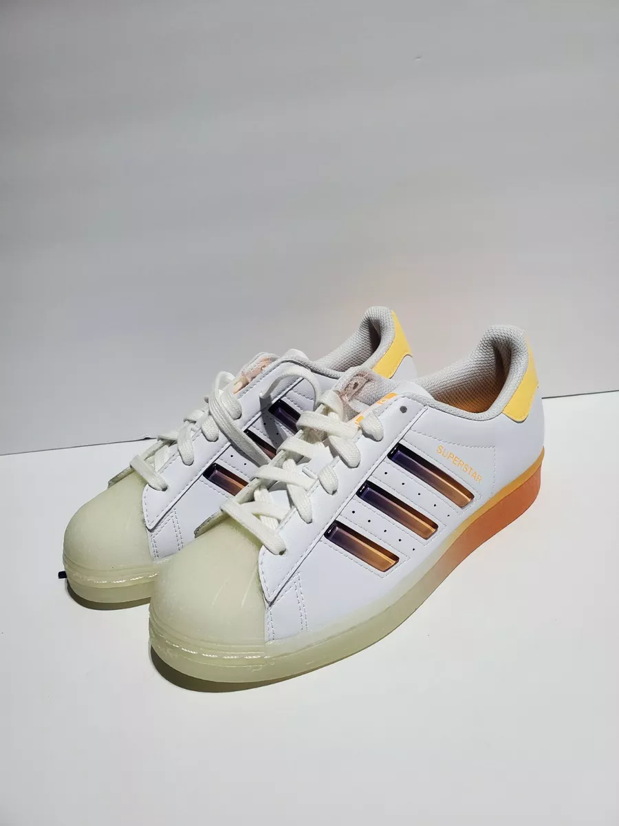 New Adidas Originals Superstar Women s Size 6 White Colorful GOLD