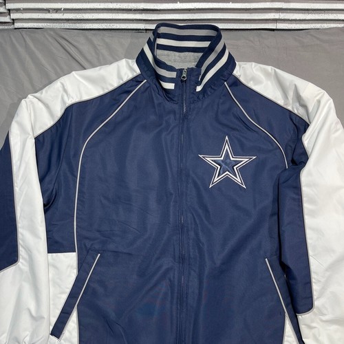 Dallas Cowboys Vintage Jacket Reversible Mens Large Embroidered NFL Football - Picture 5 of 15