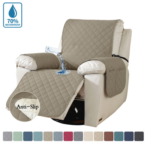 Waterproof Recliner Chair Cover Oversized NonSlip Recliner Covers Home Decor - Picture 12 of 39