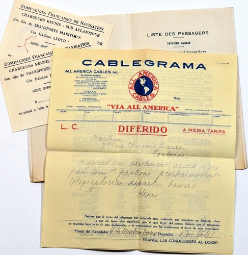 Compagnie de Navigation SUD-ATLANTIQUE. Paquebot LUTETIA, Liste Passagers 1928 - Picture 3 of 3