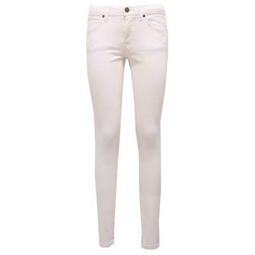 4136Z pantalone donna BURBERRY BRIT SKINNY LOW-RISE white denim jeans woman  | eBay