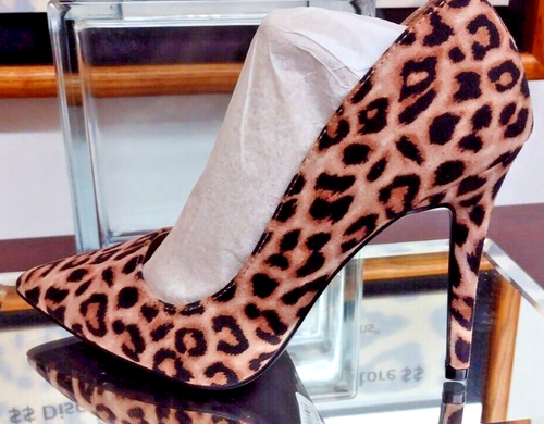 Charlotte Russe Sleek Leopard Print High Heel Stiletto Size 8 Women's Shoes - Picture 5 of 11