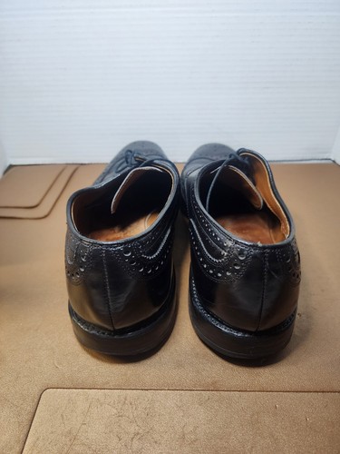 Allen Edmonds Shoes 40558 Size 10D Black Strand Cap Toe Oxfords - Picture 4 of 7