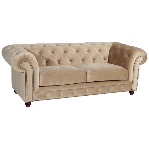 Max Winzer Chesterfield Sofa 2,5-Sitzer Old England Samtvelour freie Farbwahl - Bild 11 von 104