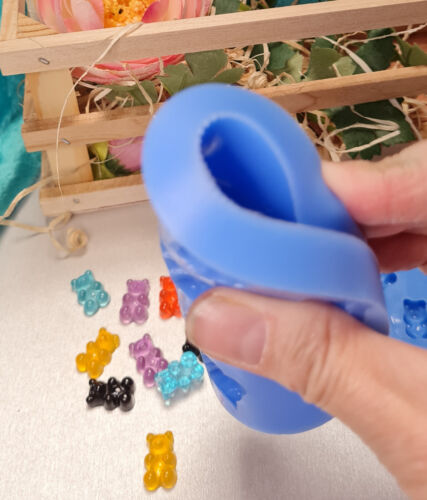 Molde de silicona para joyas, pendientes, resina epoxi, oso de goma oso (001) XXL - Imagen 4 de 5