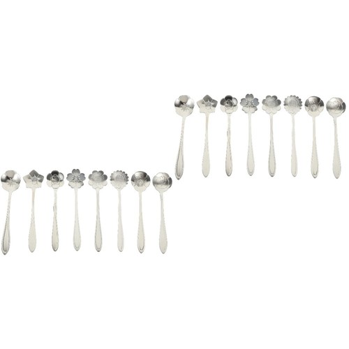 2 Pieces Spoon Decorative Dessert Spoons Honey - Picture 2 of 12