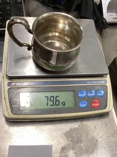 Vintage 6405 - Fisher Sterling Silber Baby Tasse mit Henkel 84 Gramm Deko - Bild 3 von 3