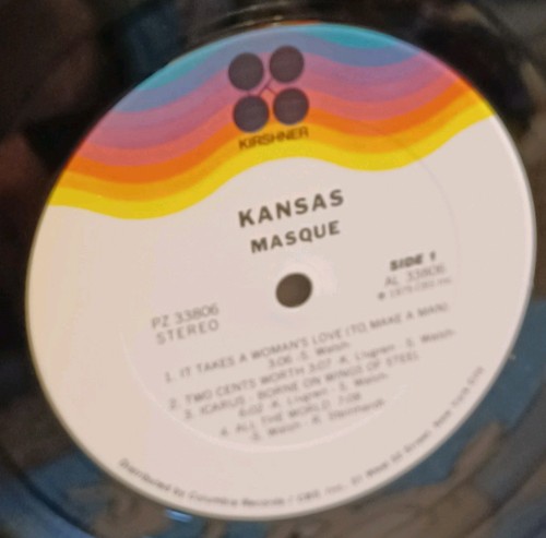 Kansas Masque Vinyl Record Stereo LP Album 1975 CBS Fast NM / VG+ PROMO - Picture 5 of 7