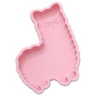 2Pcs 6 Inch Cartoon Silicone Molds Alpaca Shape Cake Molds Baking Tools (Pink)