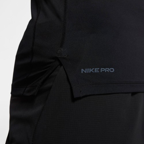 Nike Pro Herren Tight-Fit Dri-Fit Kurzarm Training Top schwarz - Small (neu) - Bild 7 von 19