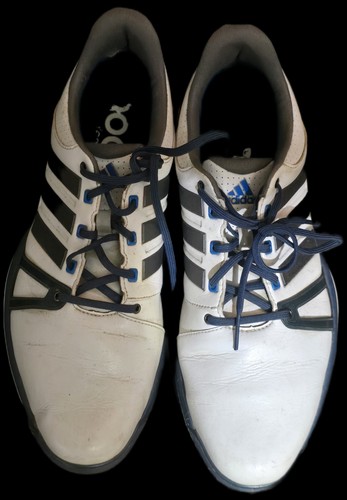 ADIDAS ADIPOWER BOOST Men’s Golf Shoes Color WHITE W/ Blue Size 12 Q44681 - Picture 4 of 4