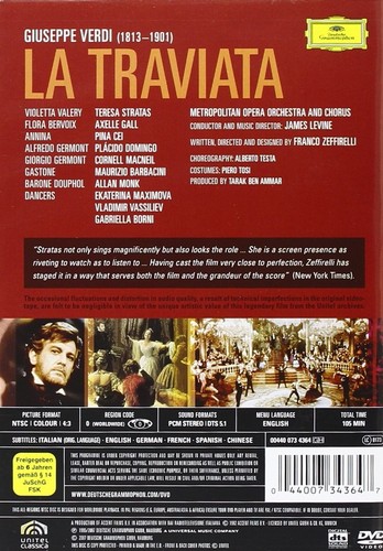 Verdi, Giuseppe - La Traviata (DVD) Teresa Stratas Plácido Domingo Allan Monk - Picture 3 of 3