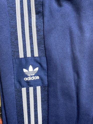 Adidas Mens Tracksuit Bottoms Large Blue Fleece Joggers Firebird Originals SST - Picture 7 of 11