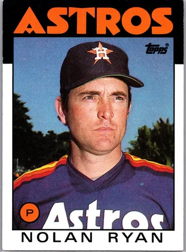 1986 Topps Baseball Nolan Ryan Houston Astros Base Card HOF Set Filler #100