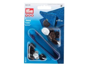 Prym 8 Jeans knöpfe Kupfer Farben Ø 17 Mm mit Werkzeug 622 241