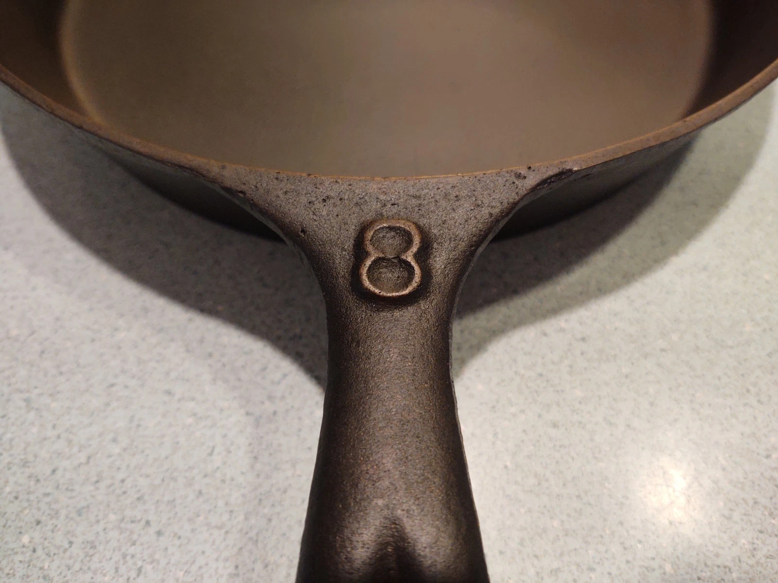 Antique Vintage Cast Iron #8 Skillet, Heat Ring, Possible Blacklock Lodge