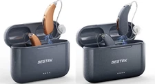 Pair Rechargeable Digital Invisible Hearing Aids Sound Voice Amplifier Mini BTE