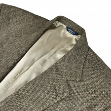 Brooks Brothers 346 Men's Wool 2-Button Blazer Brown/Beige Herringbone   46R