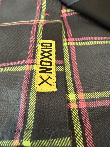 Dixxon The Punk Rock Museum Flannel Shirt Men 5XL Gray Pink Green Button Up NWT - Picture 8 of 9