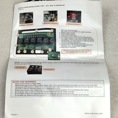 NEW! sPOD 6 Switch System 2009-2017 Dual LED Green Jeep JK P/N: 600-0915LT-LED G - Bild 17 von 19