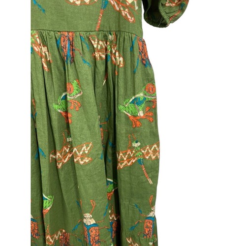 NWT Jude Connally Dress Jordana Garden Friends Green Frogs Beetles Dragonfly XS - Picture 15 of 19