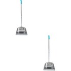  Set of 2 Kehrblech Mit Langem Stiel Kehrschaufel Metall Staubentferner
