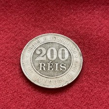 #41829 Coin, Brazil, 200 Reis, 1889, VF(30-35), Copper-nickel, KM:493
