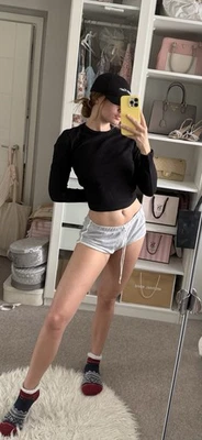 Women’s Victorias Secret PINK long Sleeve Black Top Size XS - Image 1 of 4