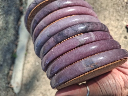 Set 8 Pier1 Imports Cork Purple Marble Drink Coasters W/extra Cork Vintage 🟣 - Picture 18 of 20