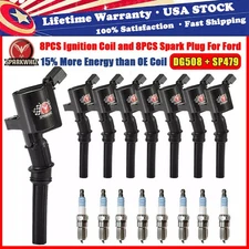 8Pack Ignition Coil and Iridium Spark Plug for Ford F-150 4.6L 5.4L DG508 SP479