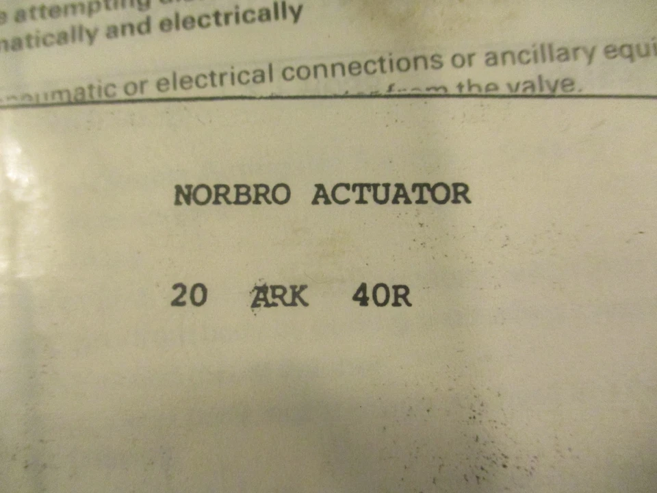 Kit Reparación Actuador Neumático Norbro 20-ARK-40R 20ARK40R Serie 40 Foto 3 de 4