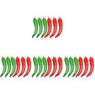  24 PCs Fake Pfeffer schmücken künstliche Pfeffermodell Fotografie Stütze