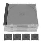  10pcs Cd Case With Black Tray Plastic Single Dvd Disc Case Storage Cases For