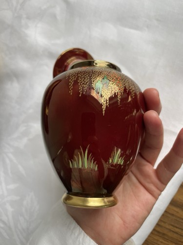 Superb Carlton Ware Rouge Royale “New Stork” Pattern Ginger Jar 6.5” Vintage - Picture 6 of 10