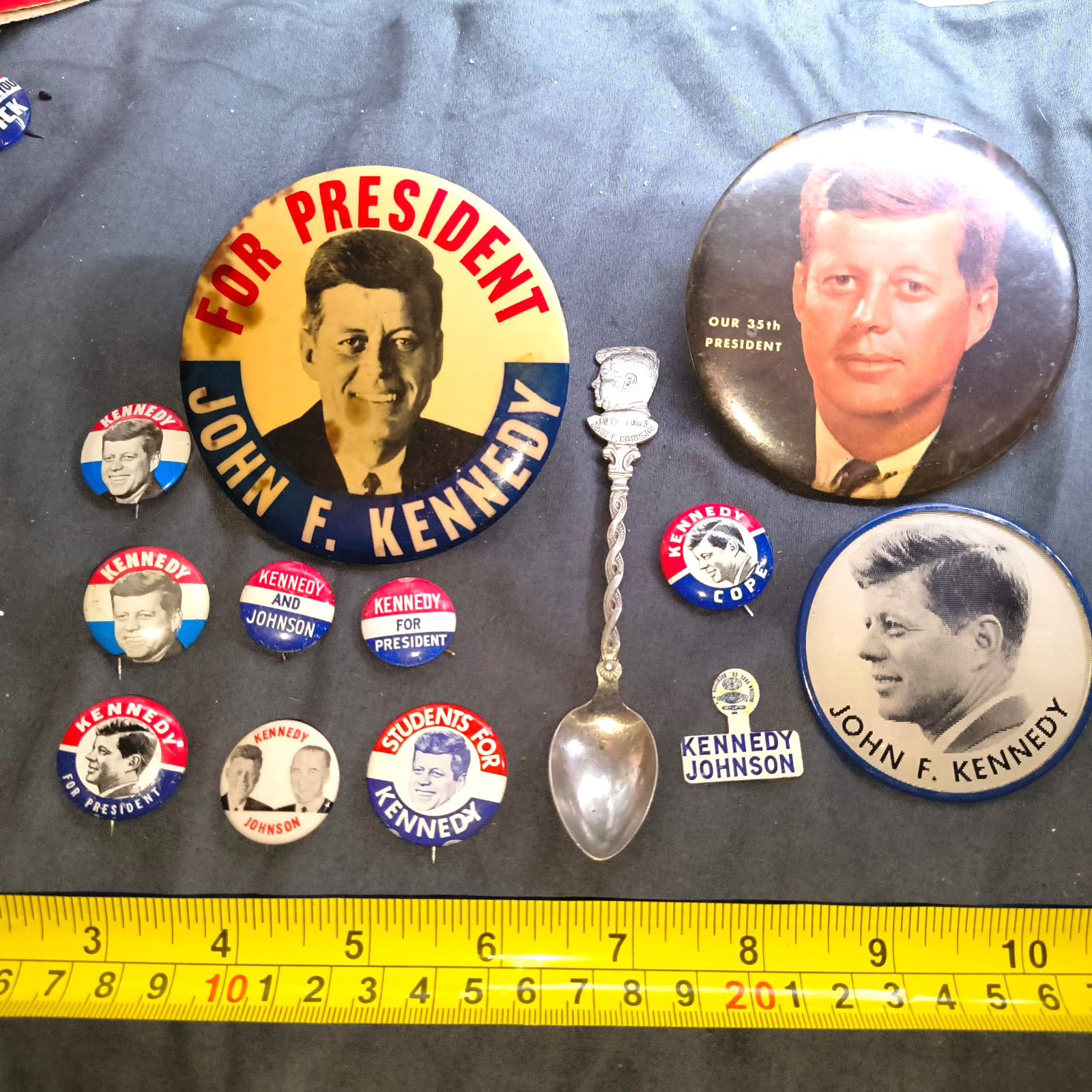 Large Jfk John F Kennedy Campaign Button &Amp; Political Memorabilia Lot (#2)