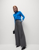 Marks & Spencer Womens Grey Wide leg Women Trousers - M&S