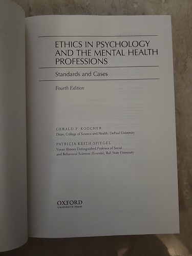 Ethics in Psychology and the Mental Health Professions : Standards and Cases by - Picture 8 of 16