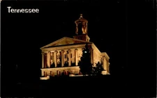 Tennessee, Tennessee State Capitol, Nashville, Grecian architecture, Postcard