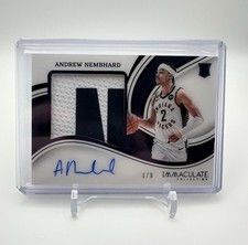 2022-23 Panini Immaculate Andrew Nembhard Rookie Premium Patch Autographs /8
