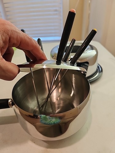 Vintage Roshco Fondue Set Edelstahl - Bild 7 von 8